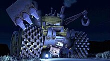 Purcell's work at Pixar has included character design, such as the "Screamin' Banshee" from the short Mater and the Ghostlight. Mater-Banshee.JPG