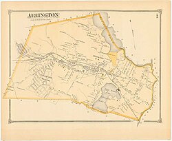 An 1875 map of Arlington Middlesex county 1875 - arlington - p101 500.jpg