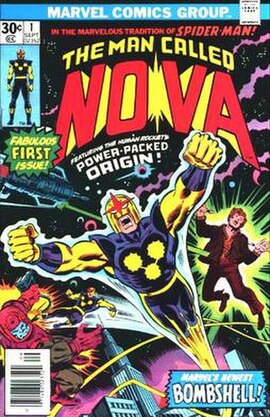 Cover to The Man Called Nova #1, art by Rich Buckler and Joe Sinnott