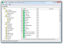 Object Manager in Windows, categorized hierarchically using namespaces Object Manager (Windows) screenshot.png