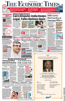 Copertina dell'Economic Times, 9 luglio 2021.png