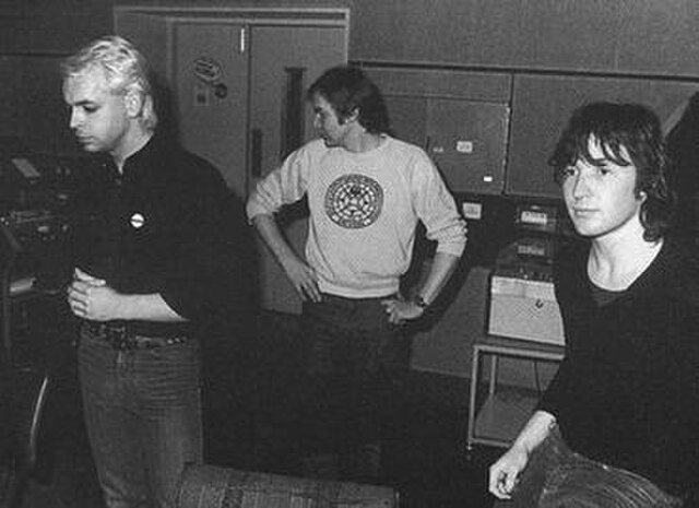 Tubeway Army's line-up for most of their recordings (L to R): Gary Numan, Jess Lidyard and Paul Gardiner