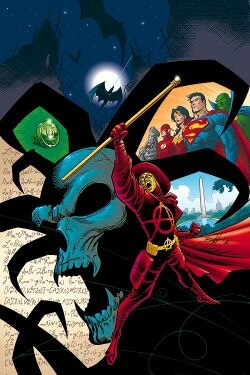 Artwork for the cover of Anarky, vol. 2,#1 (May 1999), art by Norm Breyfogle. The illustration features multiple figures and plot elements which appea
