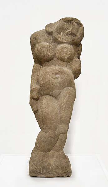 File:André Derain, 1907 (Automne), Nu debout, limestone, 95 x 33 x 17 cm, Musée National d'Art Moderne.jpg