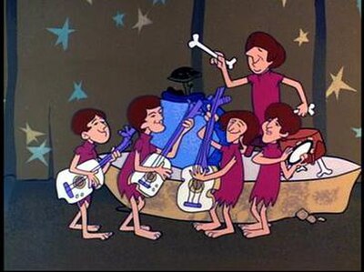 Clockwise from top right: John Petersen, Sal Valentino, Ron Meagher, Ron Elliott, and Declan Mulligan perform as the Beau Brummelstones in a 1965 epis