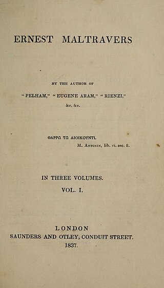 <i>Ernest Maltravers</i> (novel) 1837 novel