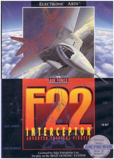 <i>F-22 Interceptor</i> 1991 combat flight simulator