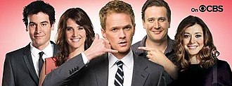 From left to right: Ted, Robin, Barney, Marshall, Lily. How I Met Your Mother (cast).jpg