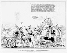 This lithograph, published in 1848 after the war ended, depicts the common misperception that the bloodhounds physically attacked the Seminole. Hunt900.jpg