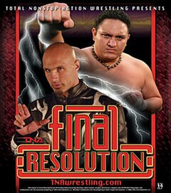 Promotional poster featuring Christopher Daniels (left) and Samoa Joe (right)