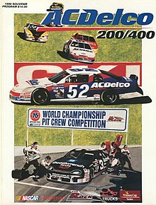 The 1996 AC Delco 400 program cover.