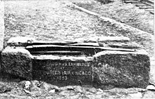 The switch frog of the Granite Railway that was displayed at the Chicago World's Fair in 1893 Frog Switch of the Granite Railway displayed at the Chicago World's Fair in 1893.jpg