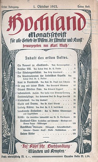 <i>Hochland</i> (magazine) 20th-century German Catholic magazine