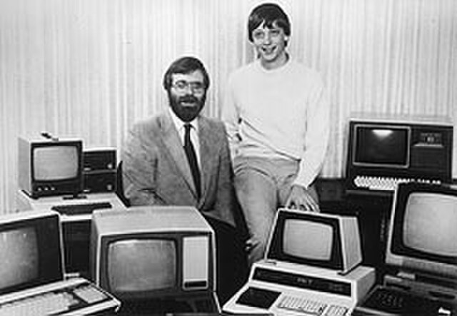 Paul Allen and Bill Gates on October 19, 1981, after signing a pivotal contract with IBM
