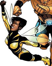 Bumblebee's current Doom Patrol costume, art by Matthew Clark. Bumblebeenewoutfit.jpg