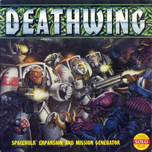 Cover art by Chris Baker, 1990 Cover of Deathwing board game.png