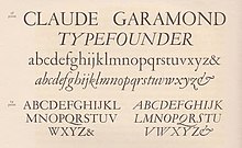 Jannon's type from an Imprimerie nationale specimen. The 'J' is a later addition. Jean Jannon Imprimerie specimen.jpg