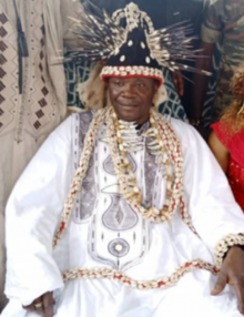 Lekeaka Oliver, enthroned as self-proclaimed monarch of Lebialem Lekeaka Oliver as self-proclaimed Paramount Rule.png