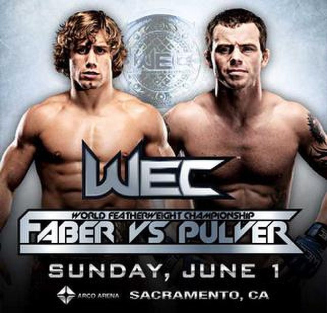 The poster for WEC 34: Faber vs. Pulver