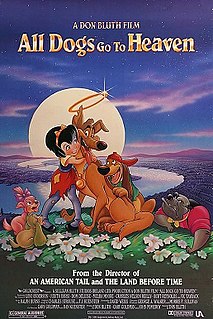 <i>All Dogs Go to Heaven</i> 1989 animated film directed by Don Bluth