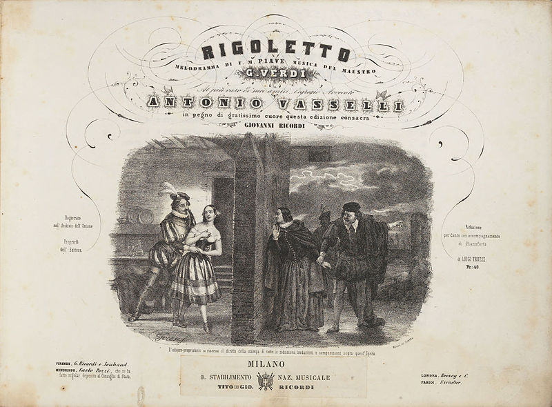 File:Giuseppe Verdi, Rigoletto, Vocal score illustration by Roberto Focosi.jpg