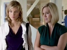 The character Naomi Clark (AnnaLynne McCord, left), of 90210, has been compared to Kelly Taylor. Naomi Kelly90210.jpg