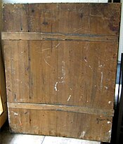 Example of panel cross members or "back slats" used in pre-1890 Russian icons Pre 20th C. icon crossmembers.JPG