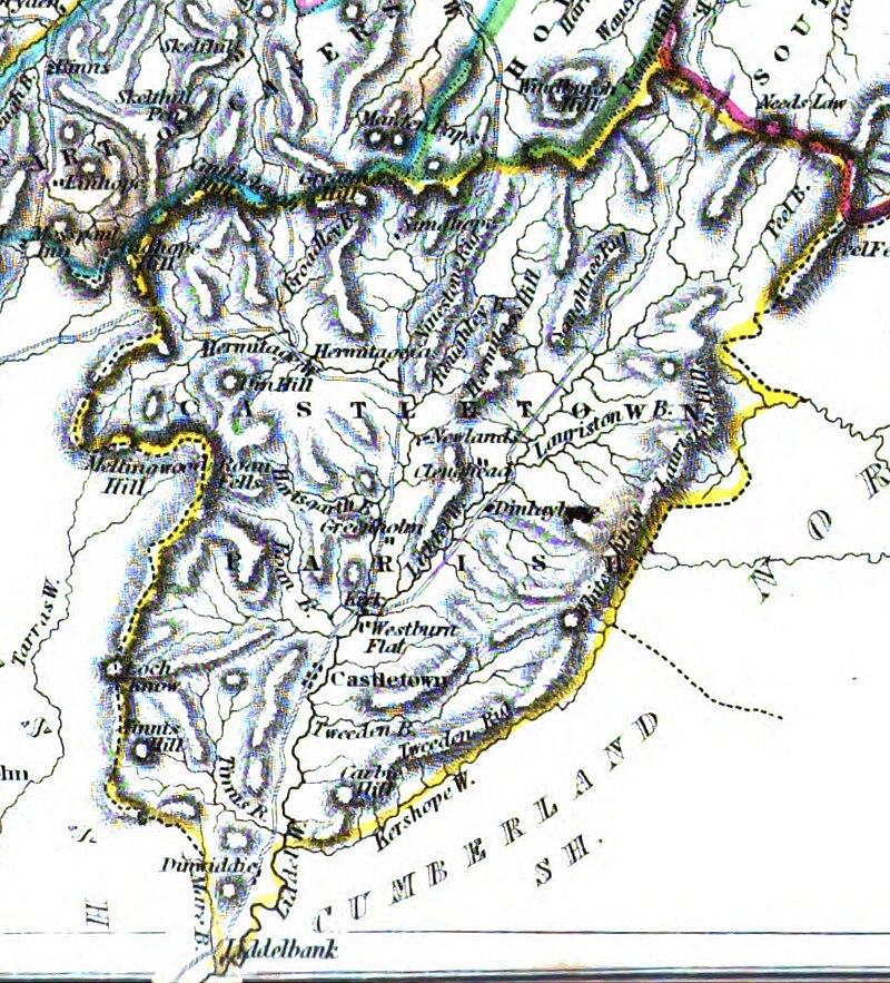 Castleton Parish in Roxburghshire, 1845 Castleton Parish, Roxburghshire.jpg