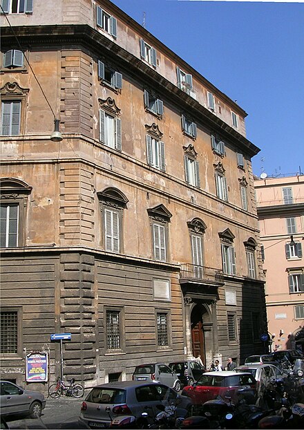 Quoining on the corners of Palazzo Aragona Gonzaga, Rome