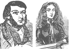 James Blomfield Rush and Emily Sandford in 1849 Rush and Sandford.jpg