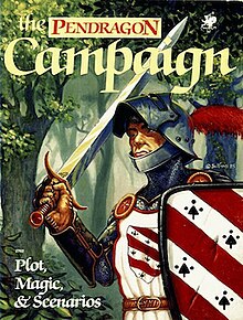 Pendragon Kampanye Chaosium RPG suplemen 1985 cover.jpg