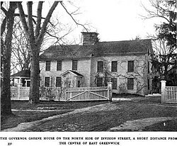 خانه Gorton-Greene در Warwick Rhode Island حدود 1685.jpg ساخته شده است