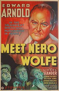 <i>Meet Nero Wolfe</i> 1936 film by Herbert Biberman