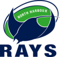 North Harbour Rays (left); Sydney Rays (right) logos