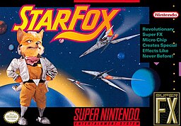 Star Fox's North American game box.