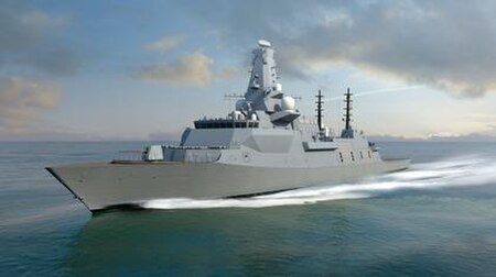 Artist's impression of the BAE Systems Type 26 frigate.