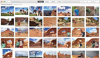 <span class="mw-page-title-main">Apple Photos</span> Digital photograph manipulation application developed by Apple Inc