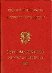 A contemporary Austrian diplomatic passport.