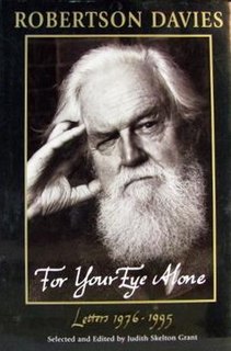 <i>For Your Eye Alone</i> book by Robertson Davies
