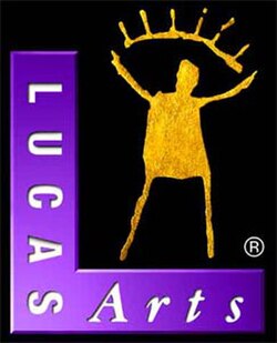 The original "Gold Guy" LucasArts logo (1992–2005)