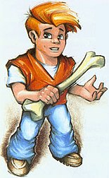 Concept art of the game's protagonist wielding a bone as a weapon SOE hero.jpg