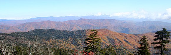 The Great Smoky Mountains National Park in autumn