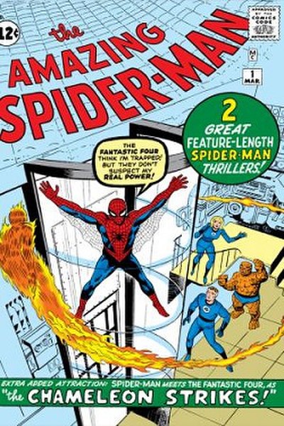 The Amazing Spider-Man No. 1 (March 1963) Cover art by Jack Kirby and Steve Ditko