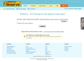 <span class="mw-page-title-main">FileServe</span> Defunct file hosting service