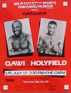<span class="mw-page-title-main">Dwight Muhammad Qawi vs. Evander Holyfield</span> Boxing competition