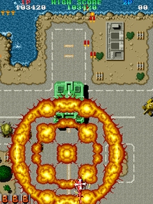 Arcade version screenshot ARC Twin Cobra (Kyukyoku Tiger).png