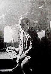 Brian Epstein at The Cavern Club in 1963 Brian Epstein Cavern.jpg