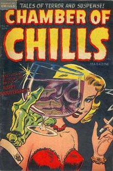 The cover of the single was derived from issue 19 of Chamber of Chills, September 1953.