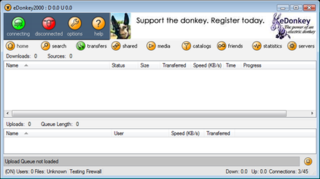 eDonkey2000 peer-to-peer file sharing application