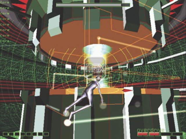 Rez in-game screenshot on the Sega Dreamcast